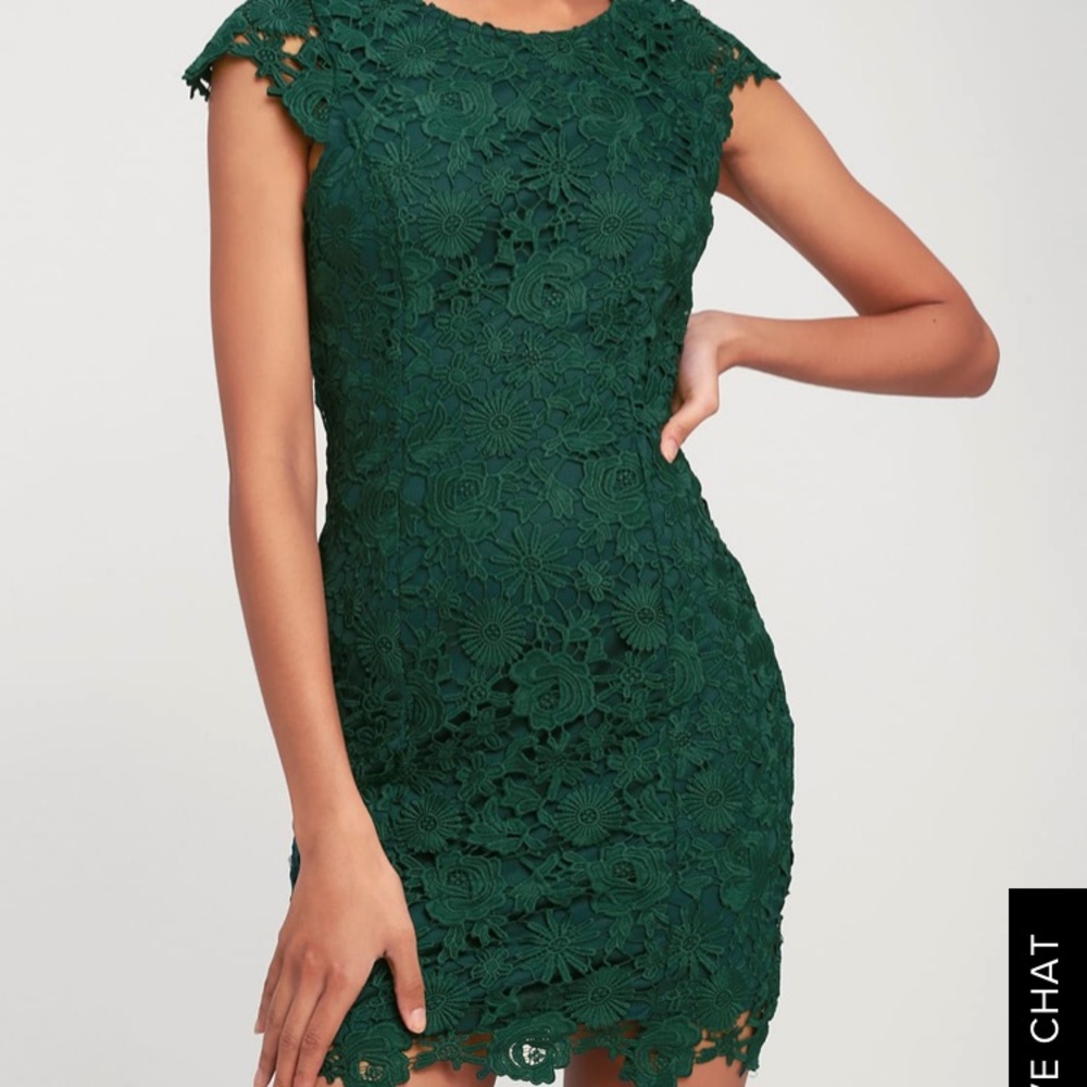 Dark Green Dress - Picture 2 of 2